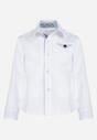 Biała Bawełniana Koszula z Ozdobną Kieszonką Zedora