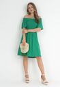 Zielona Sukienka Hiszpanka z Wiskozy Rallu