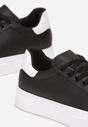 Czarne Sneakersy na Platformie Phemeda