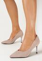 Pantofi stiletto Bej