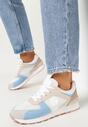 Sneakers Alb cu gri