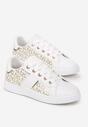Sneakers Alb cu auriu