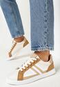 Sneakers Bej cu maro