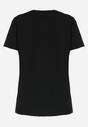 Czarny T-shirt Bawełniany z Nadrukiem Iondia