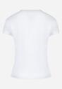 Biały T-shirt z Bawełny z Krótkim Rękawem i Nadrukiem w Motyle Katelin