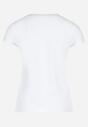 Biały Bawełniany T-shirt z Nadrukiem w Koty Ashanta