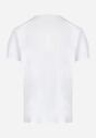 Biała Koszulka z Krótkim Rękawem z Nadrukiem z Przodu New York