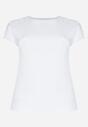 Biały Bawełniany T-shirt z Ozdobnymi Rękawami z Koronką Avale