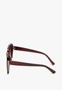 Brązowe Okulary Przeciwsłoneczne z Kwadratowymi Oprawkami Taera