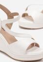 Białe Sandały na Koturnie Zauna