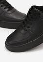 Czarne Sneakersy na Platformie Zerassa