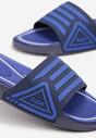Niebieskie Piankowe Klapki z Szerokim Ozdobnym Paskiem Hypacia