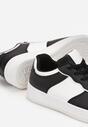 Biało-Czarne Sneakersy Sznurowane Finos