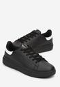 Czarno-Białe Sznurowane Sneakersy na Płaskiej Podeszwie Didi