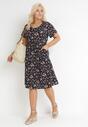 Rochie Bleumarin cu bej