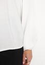 Biała Koszula z Rękawami typu Nietoperz i Guzikami Syrai