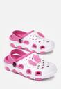 Papuci Alb cu fucsia