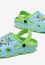 Papuci Albastru cu verde