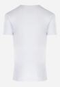 Biała Koszulka Bawełniana z Nadrukiem Pyrhiore