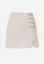 Beżowe Szorty Imitujące Spódnicę z Agrafkami Josellin