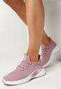 Różowe Buty Sportowe z Elastyczną Cholewką Askya