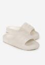 Białe Piankowe Klapki na Grubej Podeszwie Aplia