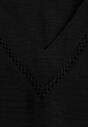 Czarna Bluzka z Rozszerzanym Dołem i Ażurowymi Wstawkami Urinity