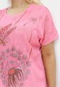 Fuksjowy T-shirt z Nadrukiem z Cyrkonii Anatisa