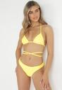 Żółte Bikini z Cienkimi Ramiączkami i Wiązaniem na Plecach Hannasa