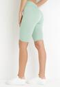 Miętowe Dopasowane Szorty Kolarki Molive