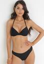Czarne Bikini z Wiązaniem na Szyi i Efektem Push Up Annison