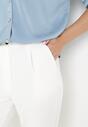 Białe Spodnie Cygaretki Borlo