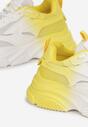 Żółto-Białe Sneakersy Ombre na Grubej Podeszwie Yorleny