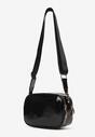 Czarna Mała Torebka na Ramię z Dwiema Komorami i Regulowanym Paskiem Teafe