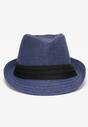 Granatowa Kapelusz z Plecionego Papieru Fedora Glizza