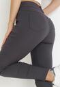 Szare Spodnie Skinny z Wysokim Stanem Ninga