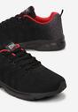Czarno-Czerwone Buty Sportowe z Efektem Ombre Losani