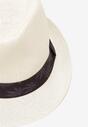Beżowa Kapelusz z Szerokim Rondem i Ozdobną Taśmą Anaze