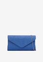 Niebieska Brokatowa Torebka Kopertówka z Łańcuszkiem Invari