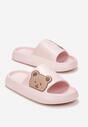 Różowe Klapki Basenowe na Grubej Podeszwie z Misiem Vossel