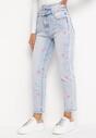 Jasnoniebieskie Jeansy Mom Fit w Serduszka Irothy
