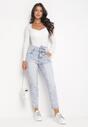 Jasnoniebieskie Jeansy Mom Fit w Serduszka Irothy