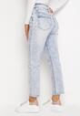 Jasnoniebieskie Jeansy Mom Fit w Serduszka Irothy