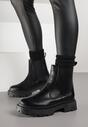 Czarne Botki Sztyblety na Platformie Oppore