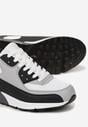 Czarno-Szare Sneakersy na Grubej Podeszwie z Wstawką Denni