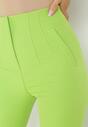 Zielone Spodnie z Wysokim Stanem i Długimi Nogawkami Nakote