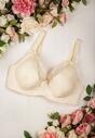 Jasnobeżowy Koronkowy Biustonosz Full Cup Sabbie