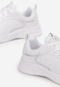 Białe Sznurowane Buty Sportowe do Kostki z Przeszyciami Juliell