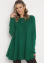 Zielony Sweter z Frędzlami i Luźnymi Rękawami Alijah