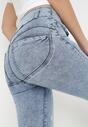 Jasnoniebieskie Jeansy Skinny Push Up z Gwiazdkami Eilerine